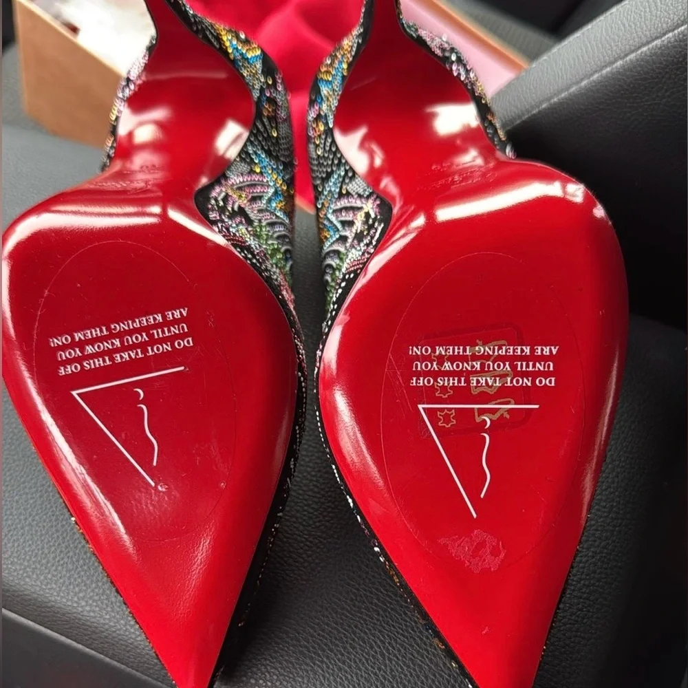 Limited Edition Christian Louboutin Hot Chick Starlight Pumps 40 Crystal Heels - Picture 7 of 7